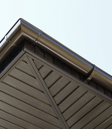 Rain gutters, Series Lux, Color Chocolate<br>RAL 8019 - 11