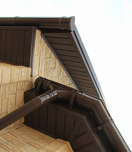 Rain gutters, Series Lux, Color Chocolate<br>RAL 8019 - 4