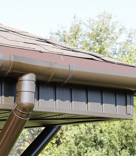 Rain gutters, Series Premium, Color Chocolate<br>RAL 8019 - 4