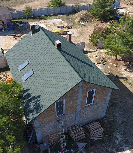 Bitumen Shingles, STANDARD, TETRIS, Green - 1