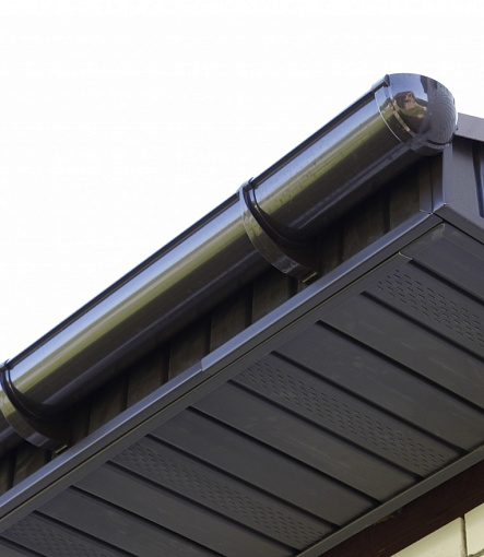 Rain gutters, Series Lux, Color Chocolate<br>RAL 8019 - 6