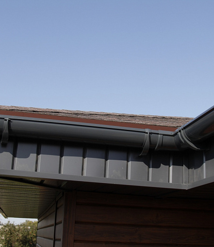 Rain gutters, Series Lux, Color Chocolate<br>RAL 8019 - 30