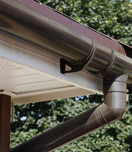 Rain gutters, Series Premium, Color Chocolate<br>RAL 8019 - 9