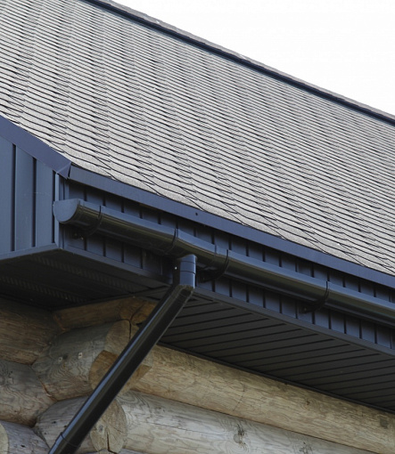 Rain gutters, Series Lux, Color Chocolate<br>RAL 8019 - 14