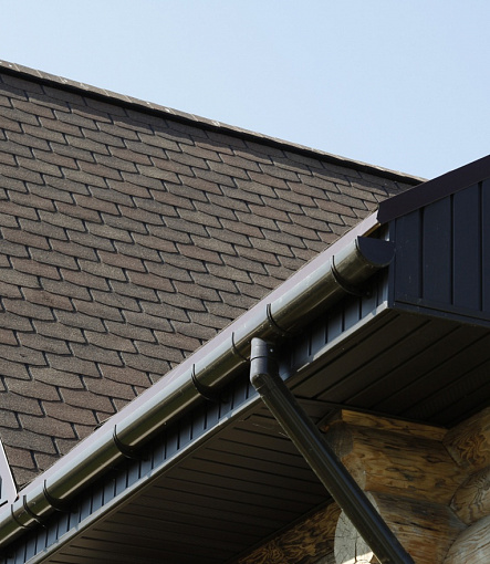 Rain gutters, Series Premium, Color Chocolate<br>RAL 8019 - 2