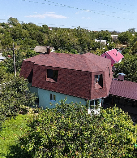 Bitumen Shingles, STANDARD, CROWN, Red - 4