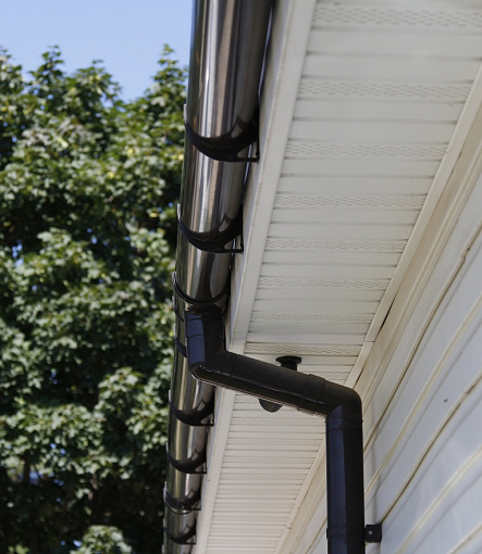 Rain gutters, Series Lux, Color Chocolate<br>RAL 8019 - 48