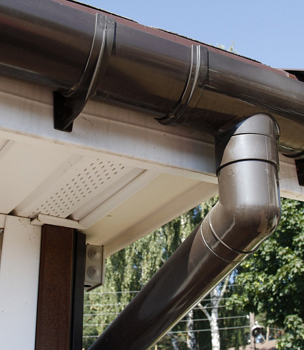 Rain gutters, Series Lux, Color Chocolate<br>RAL 8019 - 52