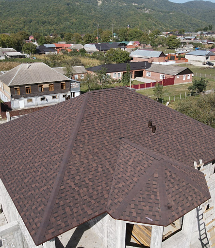 Bitumen Shingles, Series Dragon Premium, Color Chestnut - 1