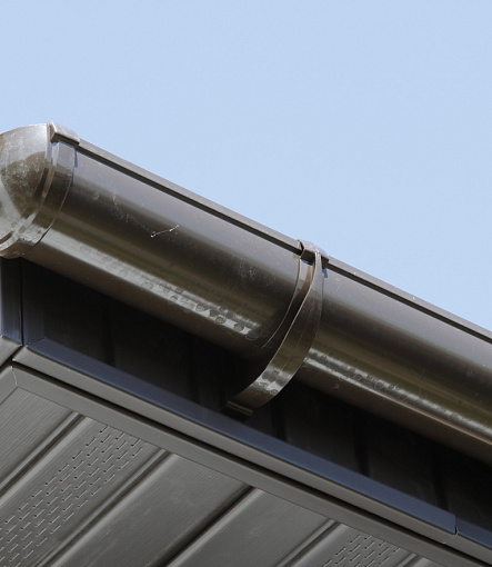 Rain gutters, Series Lux, Color Chocolate<br>RAL 8019 - 7