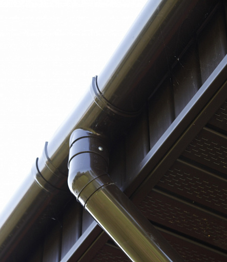 Rain gutters, Series Lux, Color Chocolate<br>RAL 8019 - 20