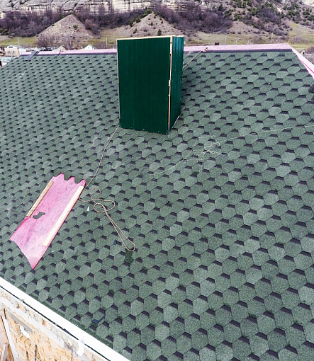 Bitumen Shingles, Series Standard, Collection Honeycomb, Color Green - 4