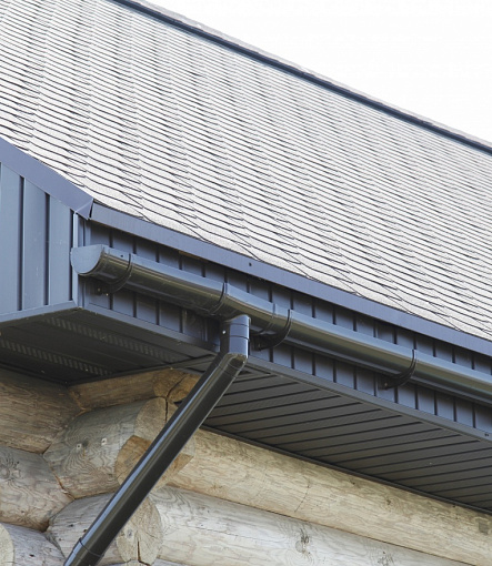 Rain gutters, Series Premium, Color Chocolate<br>RAL 8019 - 3