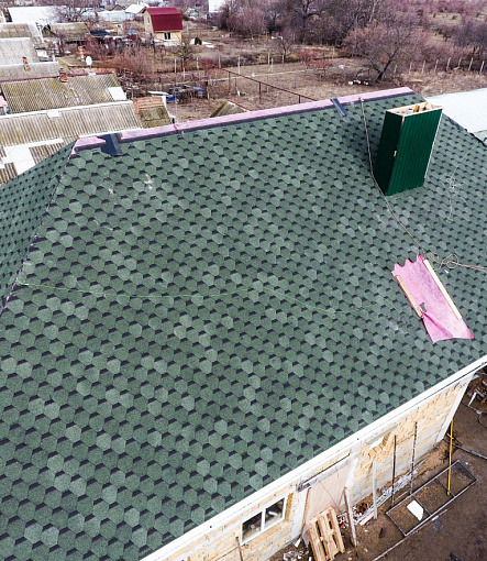 Bitumen Shingles, Series Standard, Collection Honeycomb, Color Green - 2