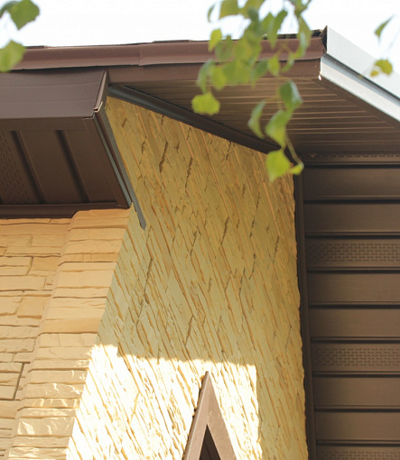 Rain gutters, Series Lux, Color Chocolate<br>RAL 8019 - 13