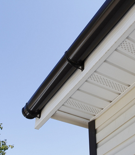 Rain gutters, Series Lux, Color Chocolate<br>RAL 8019 - 57