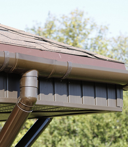 Rain gutters, Series Lux, Color Chocolate<br>RAL 8019 - 16