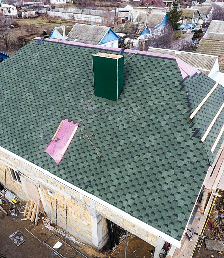 Bitumen Shingles, Series Standard, Collection Honeycomb, Color Green - 3