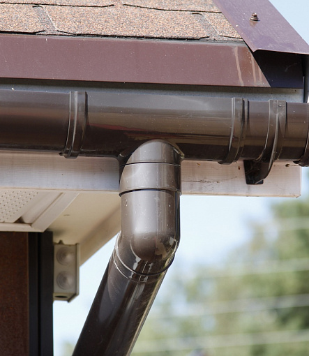 Rain gutters, Series Lux, Color Chocolate<br>RAL 8019 - 34