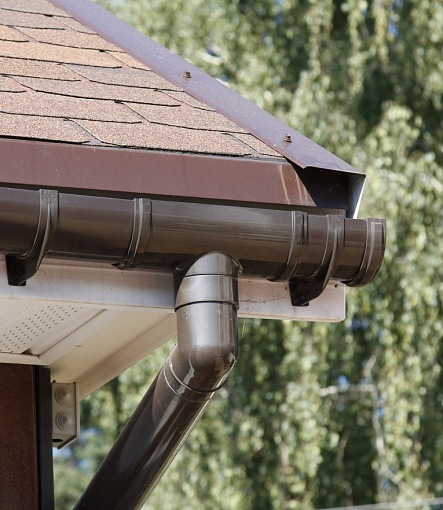 Rain gutters, Series Lux, Color Chocolate<br>RAL 8019 - 33