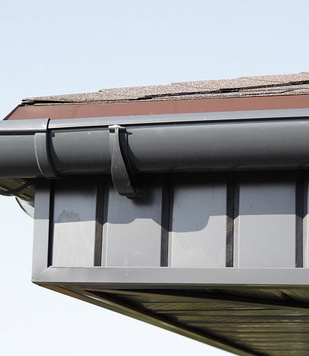 Rain gutters, Series Lux, Color Chocolate<br>RAL 8019 - 29