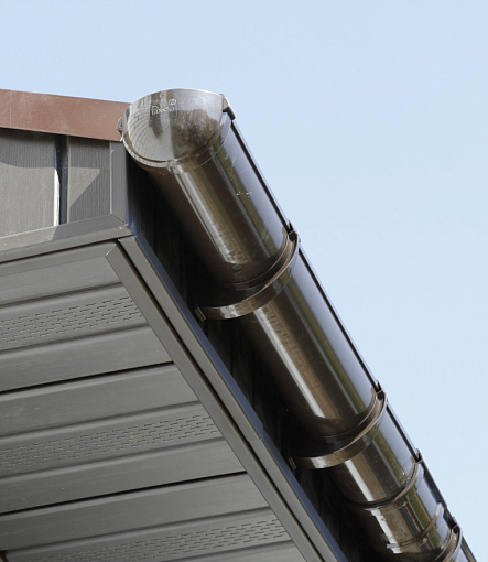 Rain gutters, Series Lux, Color Chocolate<br>RAL 8019 - 8