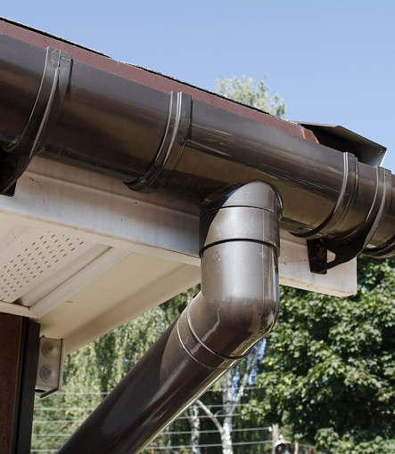 Rain gutters, Series Lux, Color Chocolate<br>RAL 8019 - 51