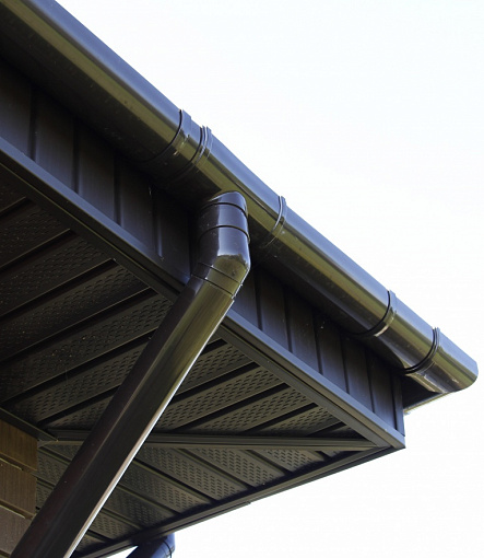 Rain gutters, Series Lux, Color Chocolate<br>RAL 8019 - 18