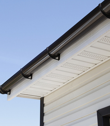 Rain gutters, Series Lux, Color Chocolate<br>RAL 8019 - 41