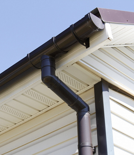 Rain gutters, Series Premium, Color Chocolate<br>RAL 8019 - 7