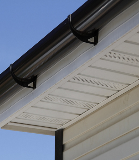 Rain gutters, Series Lux, Color Chocolate<br>RAL 8019 - 42