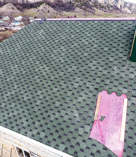 Bitumen Shingles, Series Standard, Collection Honeycomb, Color Green - 5