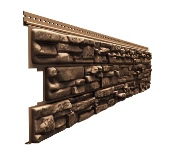 Facade panel Docke Слоистый камень Dark brown