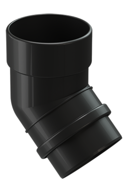 Pipe elbow 45˚ Lux Carbon, (RR-33)