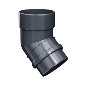 Pipe elbow 45˚ Lux Graphite, (RAL 7024)