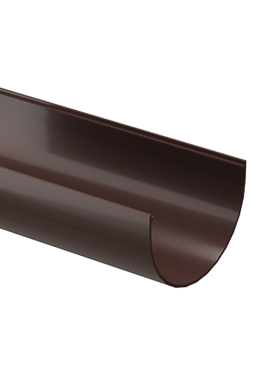 Gutter 2m Standard Dark brown, (RAL 8019)
