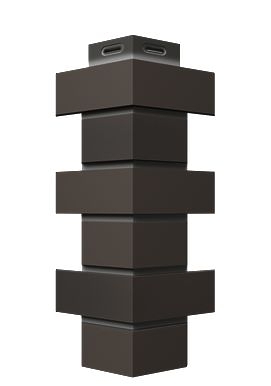 Corners for facade panels Флемиш, Dark brown RAL 8019