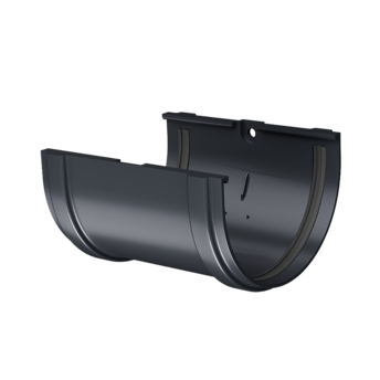 Соединитель желобов с резиновым уплотнителем Престиж Graphite, (RAL 7024)