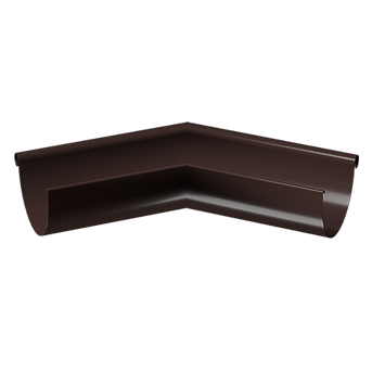 Внешний угол желоба 135˚ Stal Premium Chocolate RAL 8019, (RAL 8019)