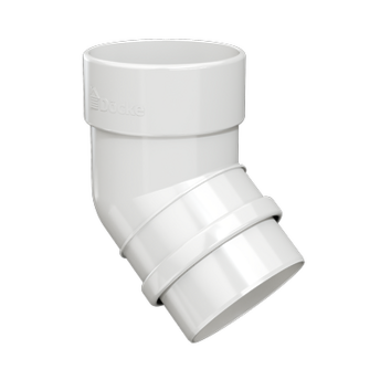 Pipe elbow 45˚ Lux Ice cream, (RAL 9003)