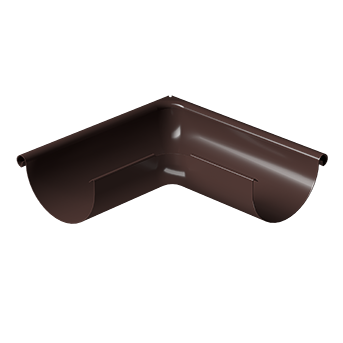 Внешний угол желоба 90˚ Stal Premium Chocolate RAL 8019, (RAL 8019)
