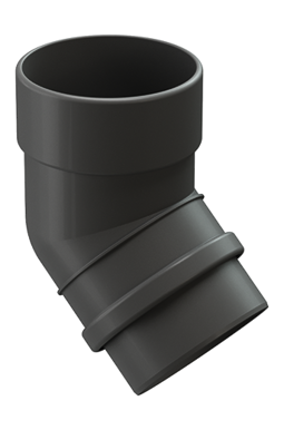 Pipe elbow 45˚ Lux Graphite, (RAL 7024)
