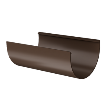 Жёлоб водосточный 3 м Престиж Chocolate, (RAL 8019)