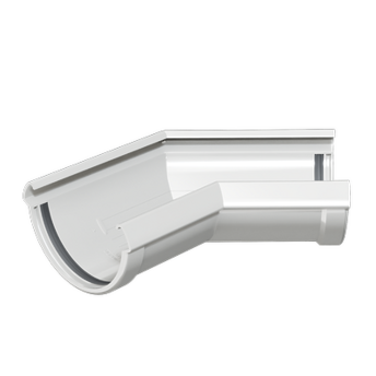 Corner element 135˚ Lux Ice cream, (RAL 9003)