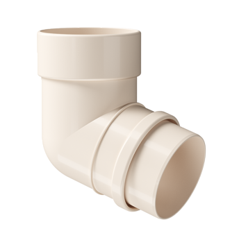 Pipe elbow 72˚ Lux Latte, (RAL 1000)