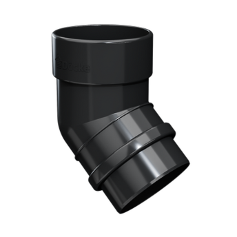 Pipe elbow 45˚ Lux Carbon, (RR-33)