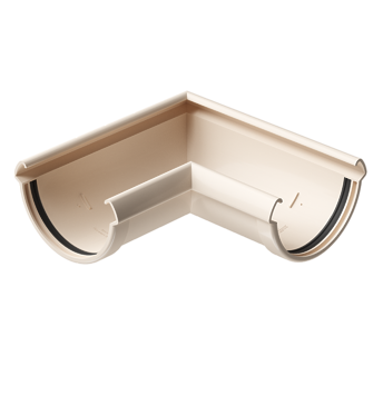 Corner element 90˚ Lux Latte, (RAL 1000)