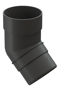 Pipe elbow 45˚ Premium Graphite, (RAL 7024)