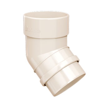 Pipe elbow 45˚ Lux Latte, (RAL 1015)