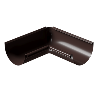 Внутренний угол желоба 90˚ Stal Premium Chocolate RAL 8019, (RAL 8019)
